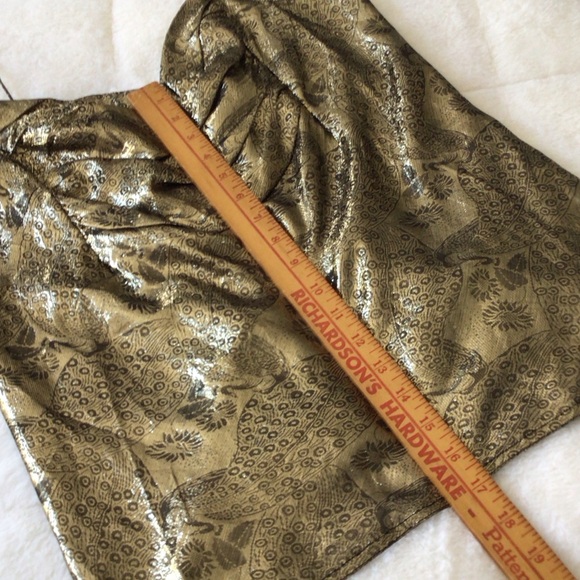 Luxe Metallic Gold & Black Camisole 1990’s Top M - Picture 9 of 15